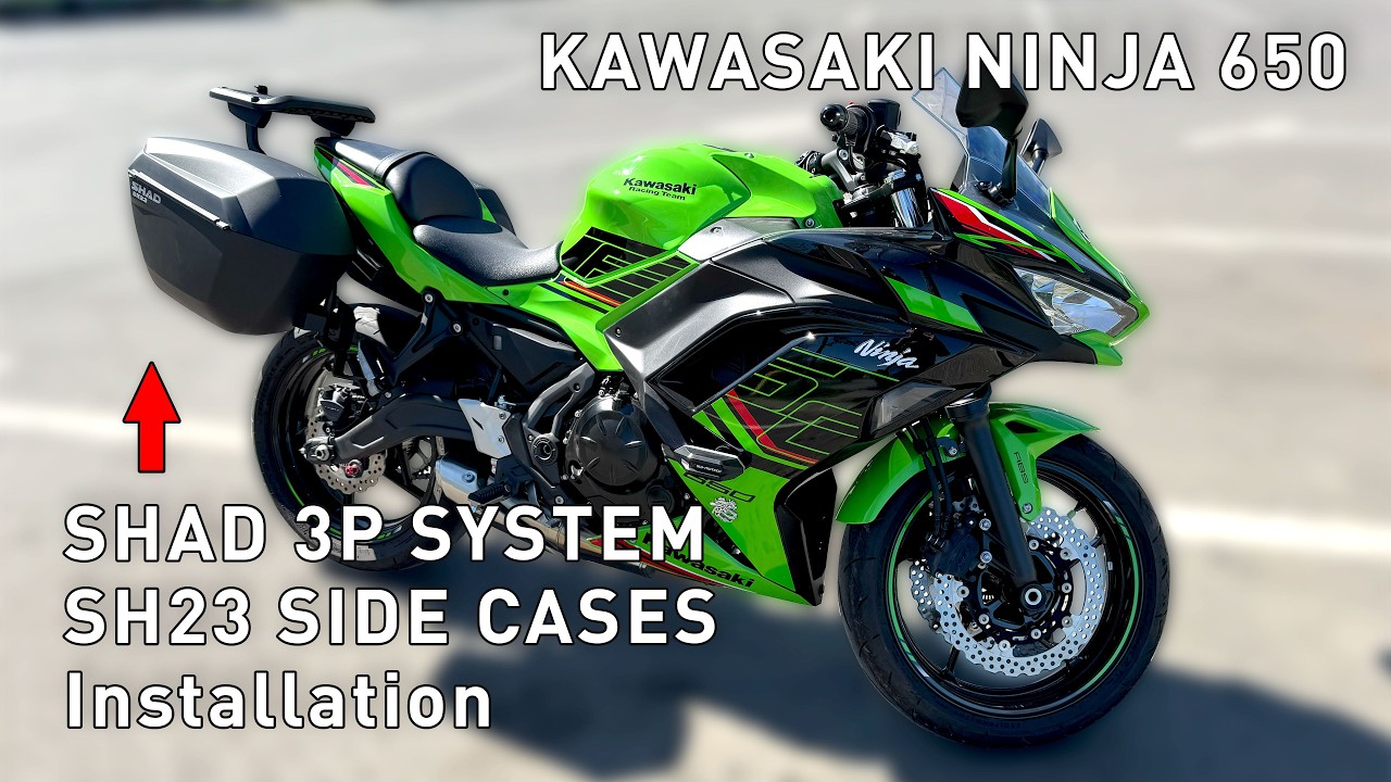 カワサキ ニンジャ 650 SHAD 3P システム SH23 サイドケースの取り付け