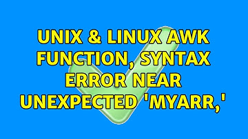 Unix & Linux: Awk function, syntax error near unexpected 