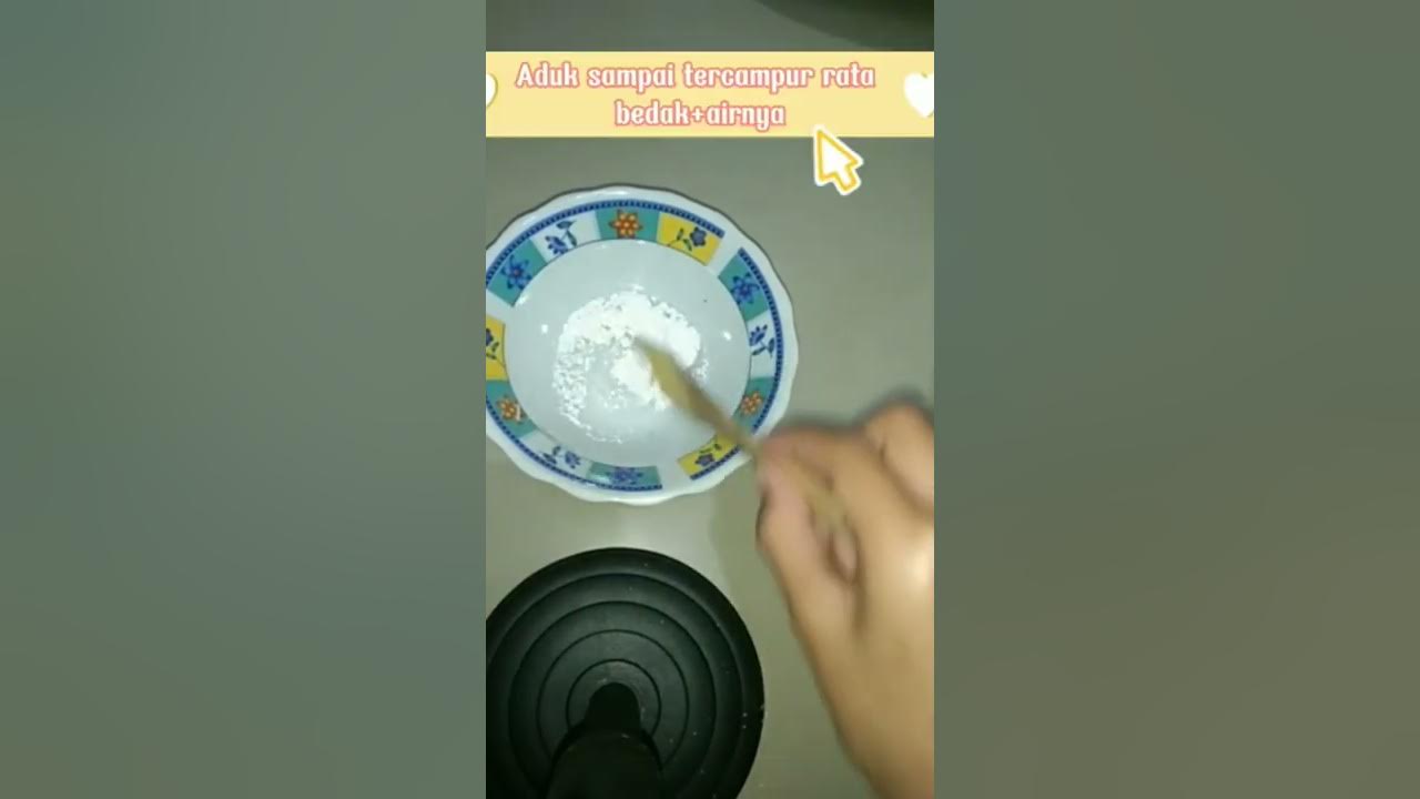 Cara membuat masker wajah anak 2 bahan|masker wajah anak bedak+air|