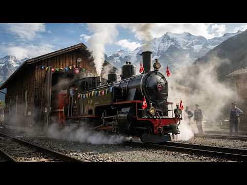 100 Years Matterhorn-Gotthardbahn Celebration | Preparing a steam engine for service.
