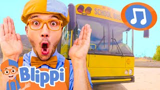 🚍 Wheel's On The Blippi Bus Karaoke! 🚍| Blippi Music Videos! | Sing Along With Me! | Kids Songs
