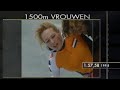 Ontwikkeling WR 1 500 meter vrouwen