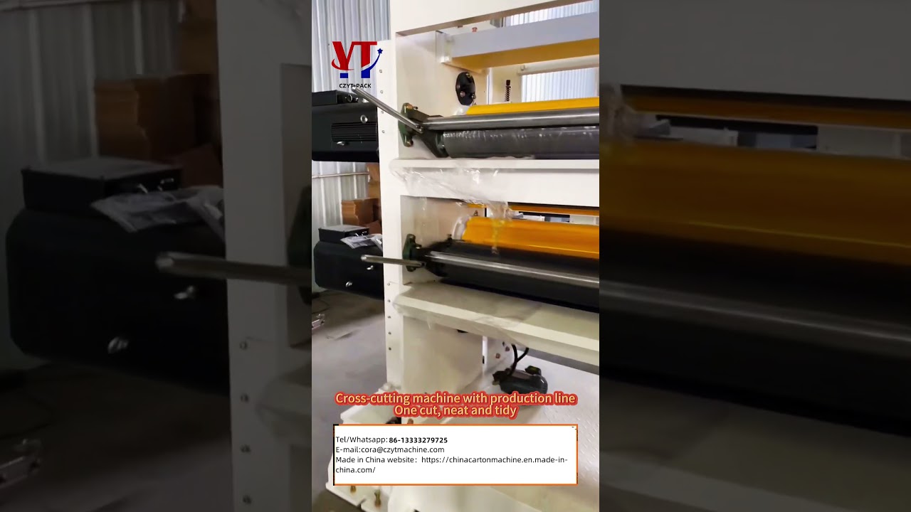 Cross-cutting machine with production lineOne cut, neat and tidyTel/Whatsapp: 13333279725 
