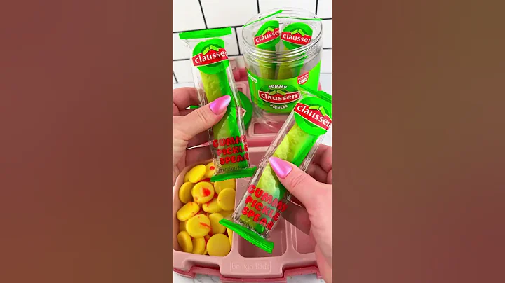 Packing School Lunch with CANDY Food *BENTO Box* Satisfying Video ASMR! 🥒#shorts #asmr