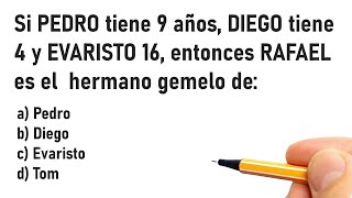 5 PREGUNTAS DE RAZONAMIENTO LÓGICO  Nivel 1  Profesor Bruno Colmenares