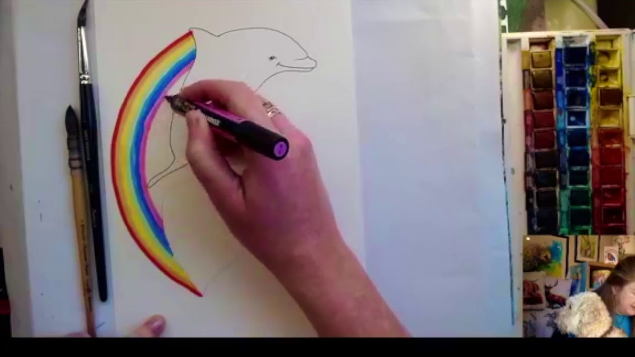Paint a Rainbow Dolphin