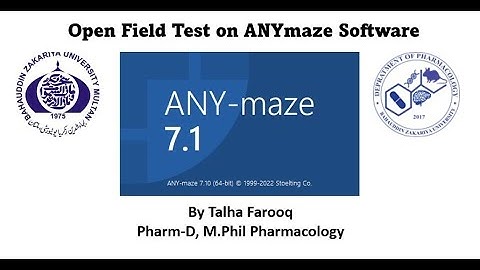 Open Field Test Protocol ANYmaze