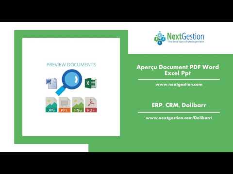 Aperçu Document PDF Word Excel Ppt - Module Dolibarr