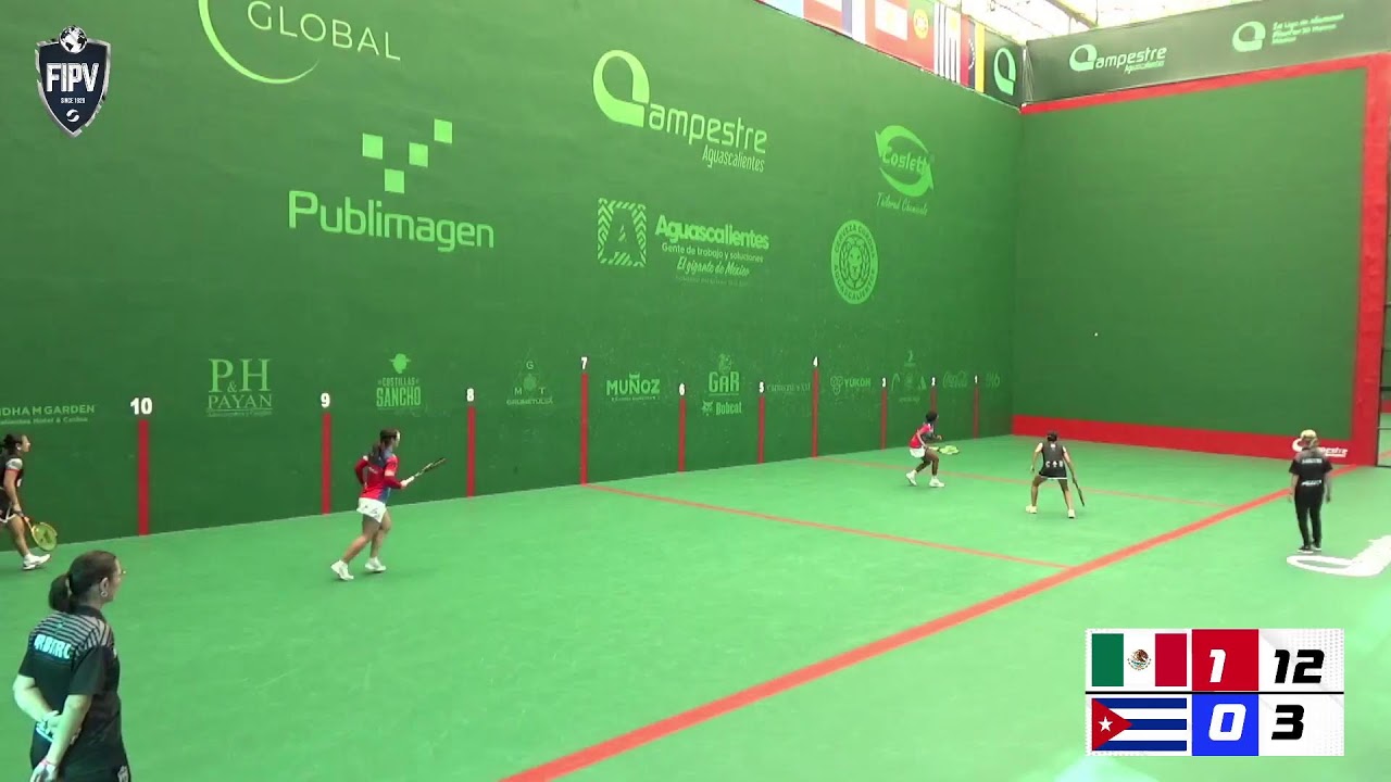 SEMIFINAL. Liga de Naciones de Frontón 30 mts. México vs Cuba Frontenis Femenil