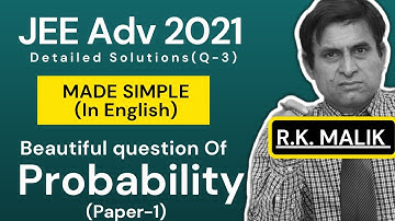 JEE Advanced 2021 Ques 3 (Paper-1) Maths Solution | In English