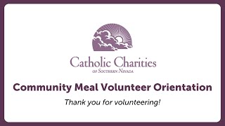 Community Meal Volunteer Orientation Video