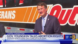 Gov. Glenn Youngkin dodges questions on abortion ban at conception