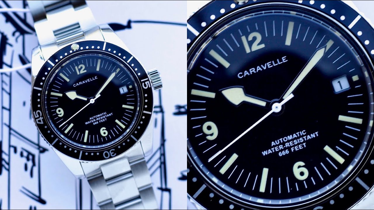Automatic dive watch ￼with Vintage Charm Caravelle Sea Hunter