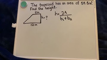 Find the height of a trapezoid given area
