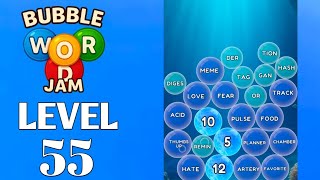 Bubble Word Jam Level 55 Full Walkthrough Solution