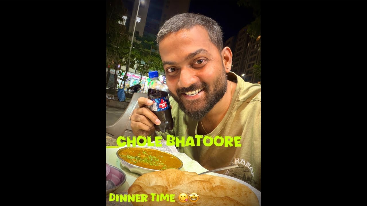 Dinner La Zala Chole Bhatore Khaycha Maan ❤️😋