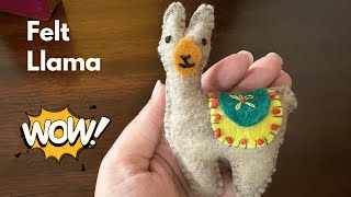 DIY Felt Llama 🦙 | Cute & Easy Hand Sewing Tutorial for Beginners #Shorts