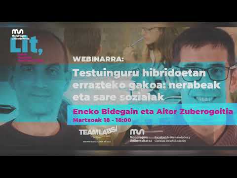 Webinarra: Testuinguru hibridoetan errazteko gakoa: nerabeak eta sare sozialak