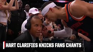 Josh Hart Lets Reggie Miller Know What The Knicks Fans Were Chanting Nba On Espn