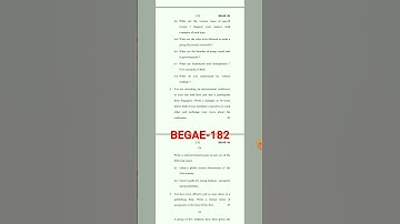 ignou BEGAE-182 JUNE 2023 Question Paper || #begae182 #ignoupreviousyearquestionpaper #ytshorts