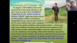 Summary of Ch. 16 & 18 of Into The Wild (11CP)