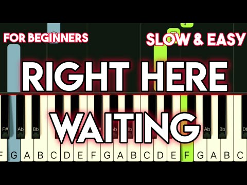 RICHARD MARX - RIGHT HERE WAITING | SLOW & EASY PIANO TUTORIAL