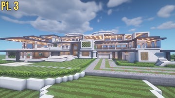 Minecraft: Modern Mansion Tutorial | Freestyle Build (#1) Pt. 3