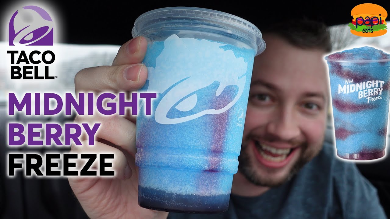 Taco Bell NEW Midnight Berry Freeze Review YouTube