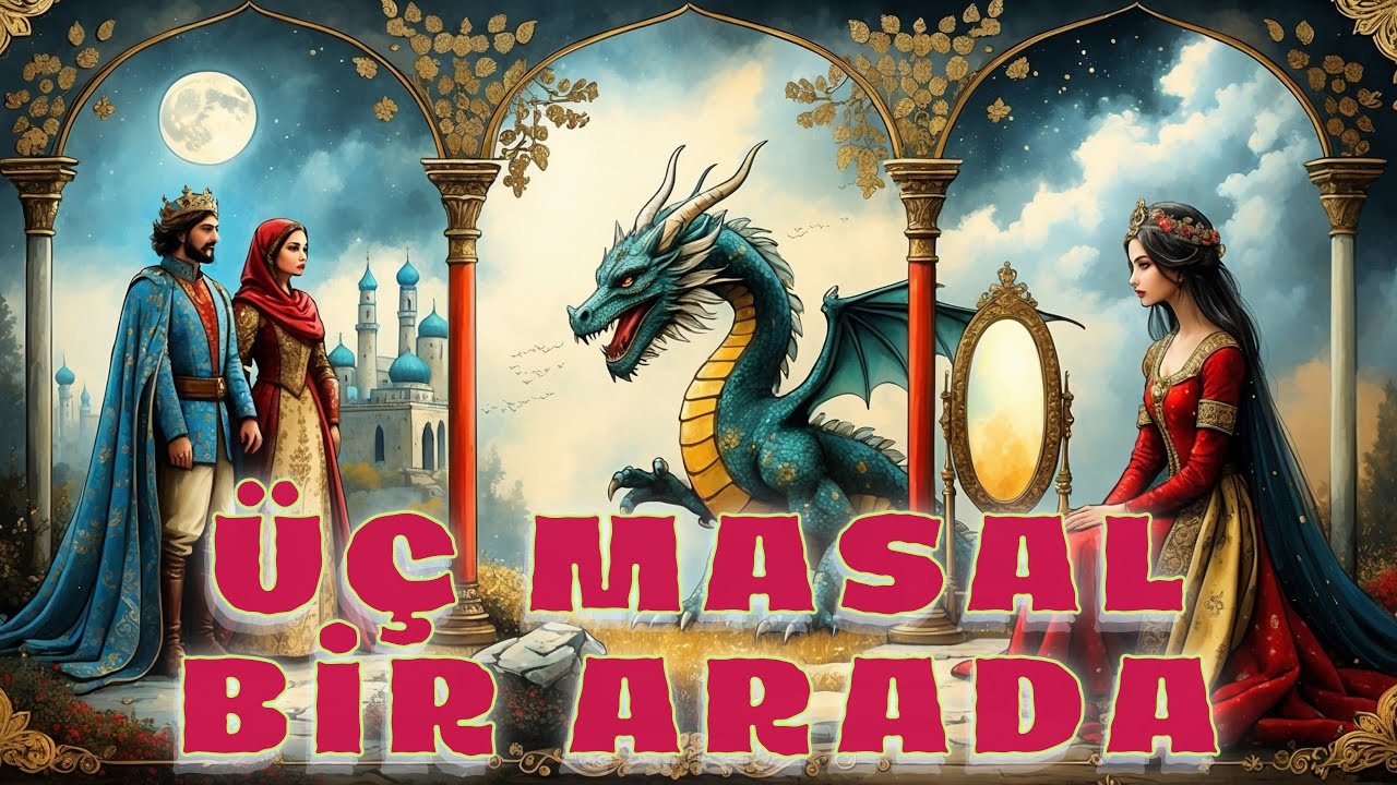Üç Masal Bir Arada | Padişah Oğlu, Vezir Kızı | Soluksuz Ejderha | Evlenmeye Tövbeli Prenses