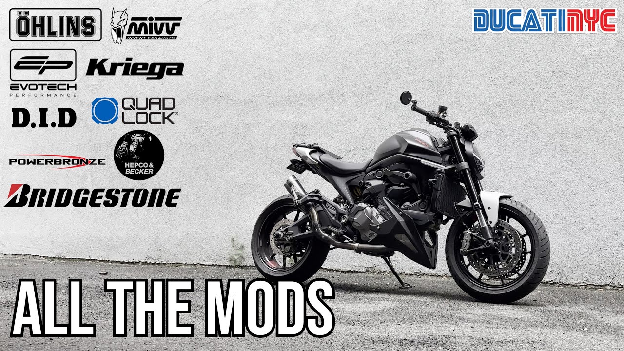 Ducati Monster 937 - ALL THE MODS - YouTube