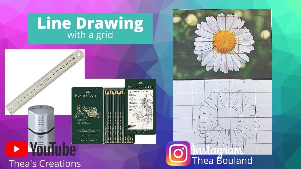 How to make/transfer a line drawing through a grid part 1