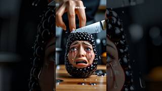 👉 Man Cutting a Crying Blackberry 😭🫐 | Emotional Fruit Story #viral #shorts