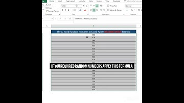 ||  Excel trick to pick random numbers using RANDBETWEEN || #exceltips #exceltricks