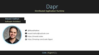 Glue your microservices with Dapr - Moaid Hathot