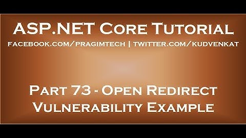 Open redirect vulnerability example