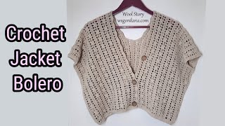 How to Crochet Lace Summer Jacket Bolero - Heklani Bolero