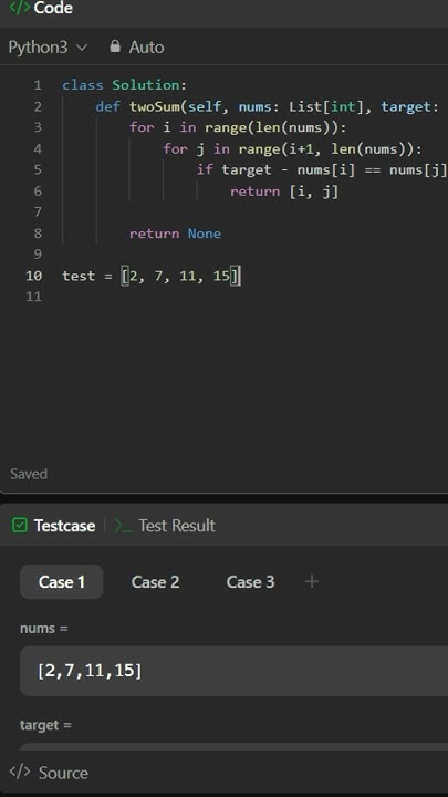 Two Sum - Leetcode 1 Arrays, Strings and hashing Python problem - YouTube