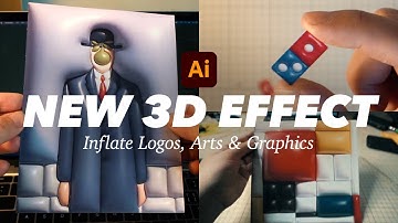 New Illustrator 3D Inflate Effect 🎈 Experiment on Logos, Graphics & Arts
