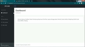 Source Code Aplikasi SPK Metode SAW dengan PHP Native + PhpMyAdmin