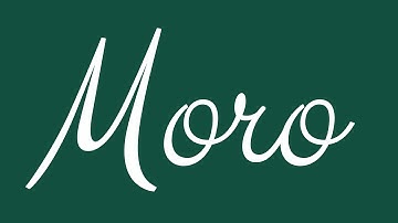 Learn how to Sign the Name Moro Stylishly in Cursive Writing