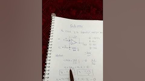 Gate paper solutions on linear integrated circuits and Applications topic CMRR