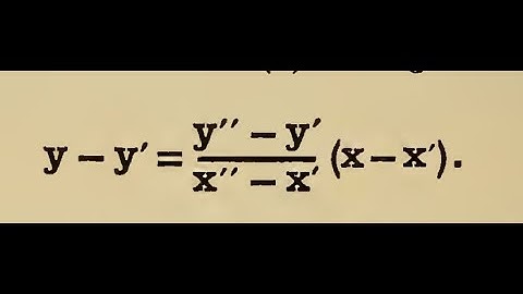 Two-point form of a straight line in 2D geometry.