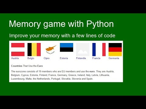 Memory Game with Python in no time
