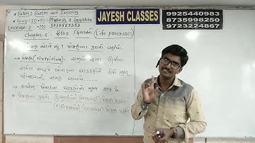 ધોરણ 10. વિજ્ઞાન અને ટેકનોલોજી પ્રકરણ 6 જૈવિક ક્રિયાઓ.(ભાગ-૨)  by Mukesh Sir