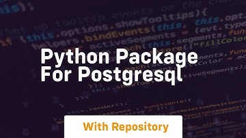 python package for postgresql