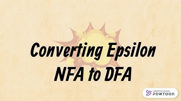 Conversion of E-NFA to DFA