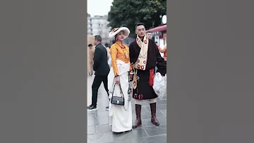 The pair of Tibetan men and women are enviable.  Tibetan girl Chunxi Road street photograp