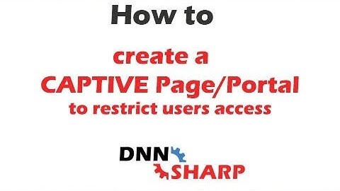 Build a Captive Page/Portal with DNN Sharp Redirect Toolkit