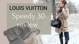 Louis Vuitton speedy 30 in EPI NOIR #LV #epi #bagreview 