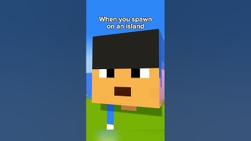 When You Spawn On An Island In Minecraft #animation #minecraft